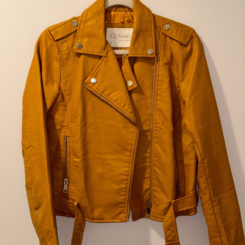 Mustard leather jacket